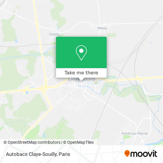 Autobacs Claye-Souilly map