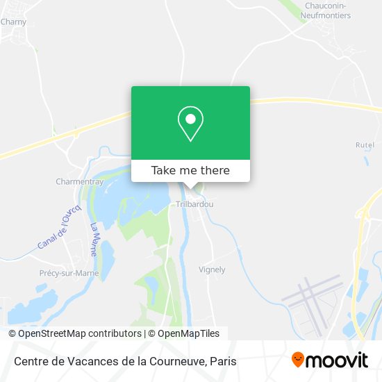 Mapa Centre de Vacances de la Courneuve