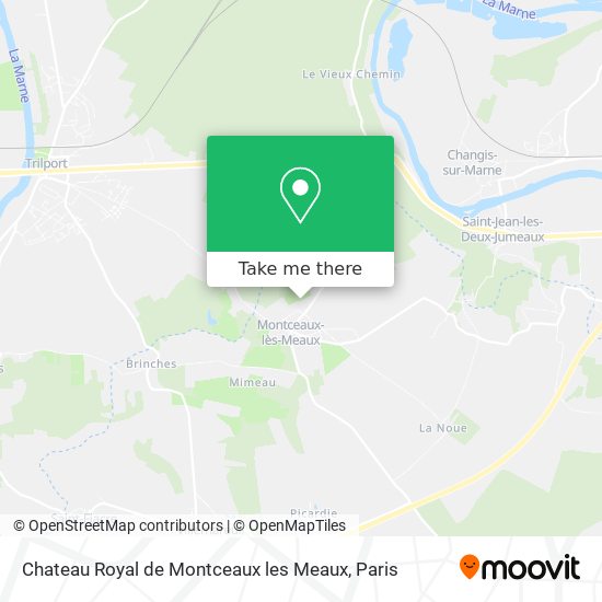 Mapa Chateau Royal de Montceaux les Meaux