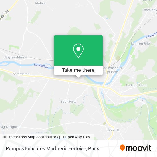 Pompes Funebres Marbrerie Fertoise map