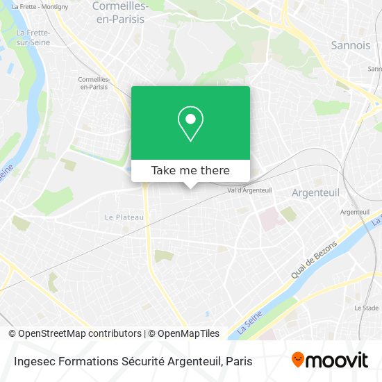 Ingesec Formations Sécurité Argenteuil map