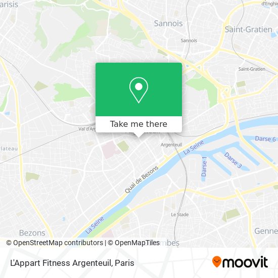 Mapa L'Appart Fitness Argenteuil