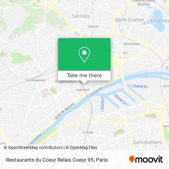 Restaurants du Coeur Relais Coeur 95 map