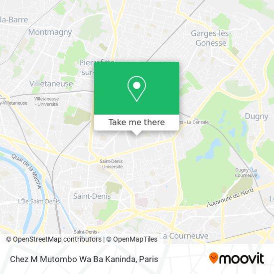 Chez M Mutombo Wa Ba Kaninda map