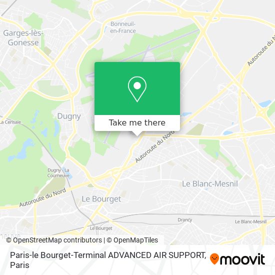 Paris-le Bourget-Terminal ADVANCED AIR SUPPORT map