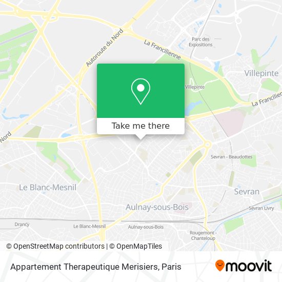 Appartement Therapeutique Merisiers map