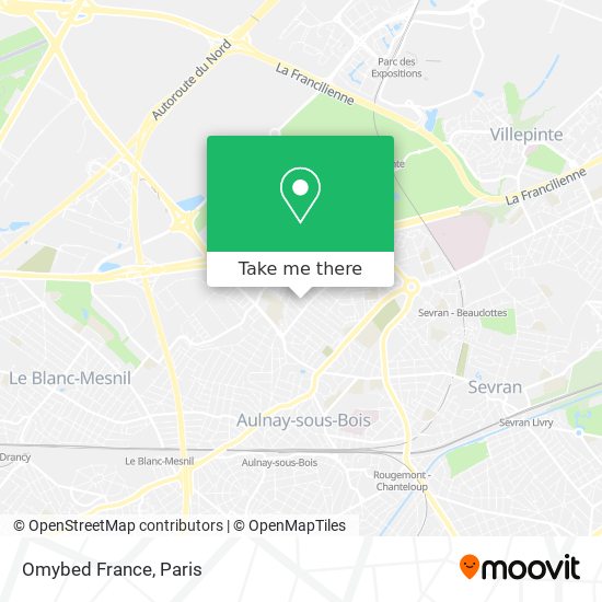 Omybed France map