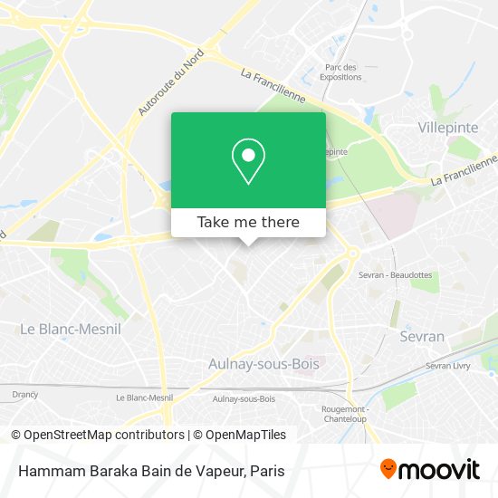 Mapa Hammam Baraka Bain de Vapeur