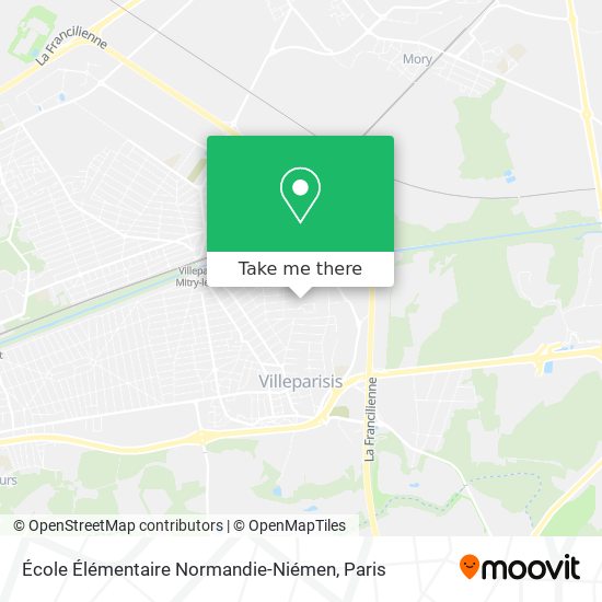 Mapa École Élémentaire Normandie-Niémen