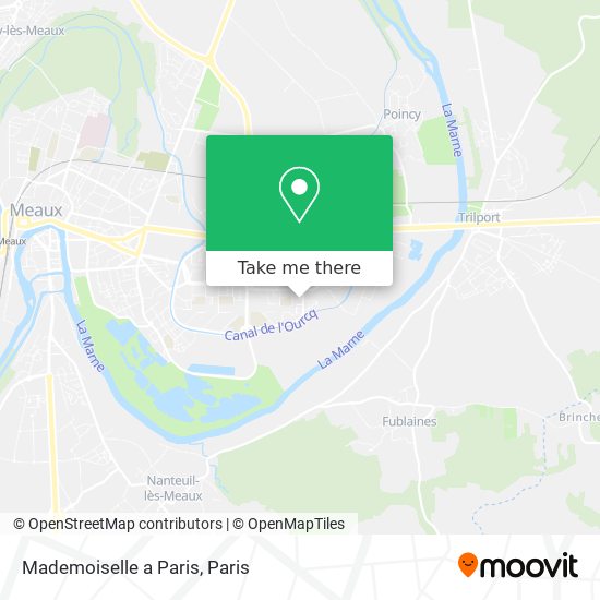 Mapa Mademoiselle a Paris