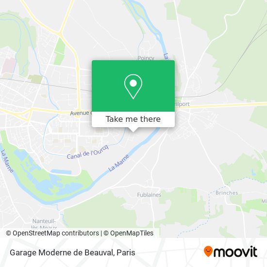 Mapa Garage Moderne de Beauval