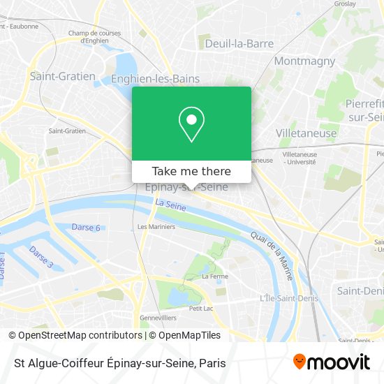 Mapa St Algue-Coiffeur Épinay-sur-Seine