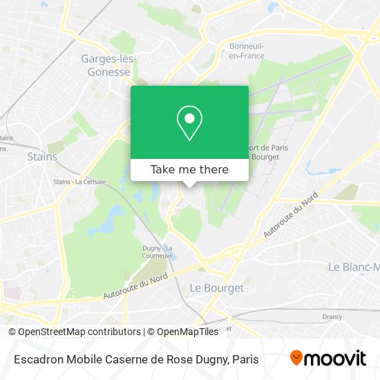 Mapa Escadron Mobile Caserne de Rose Dugny