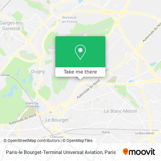 Paris-le Bourget-Terminal Universal Aviation map