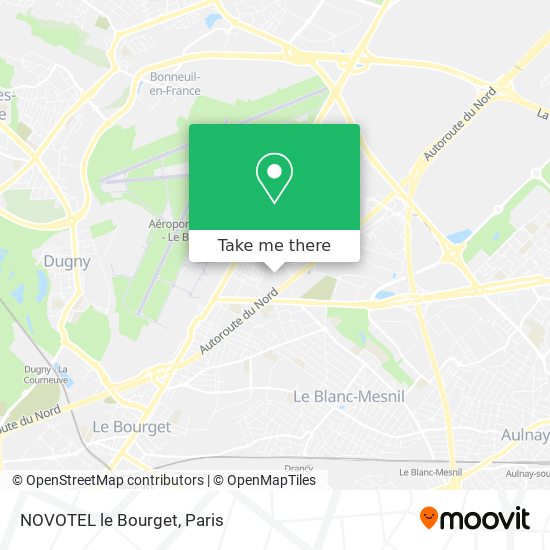 NOVOTEL le Bourget map