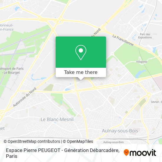 Espace Pierre PEUGEOT - Génération Débarcadère map