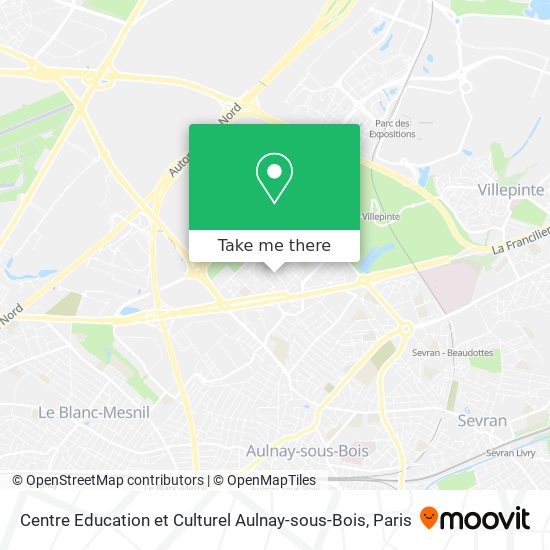 Mapa Centre Education et Culturel Aulnay-sous-Bois