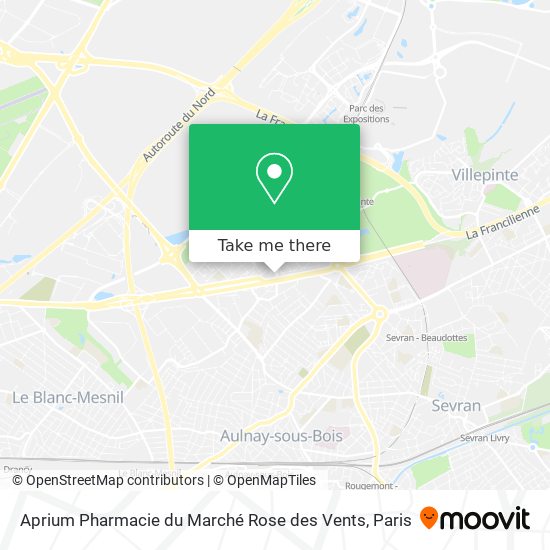 Mapa Aprium Pharmacie du Marché Rose des Vents