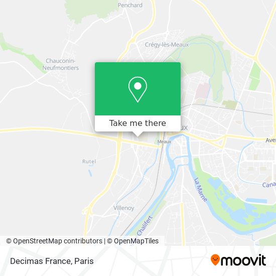 Mapa Decimas France