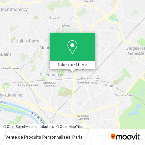 Vente de Produits Personnalisés map