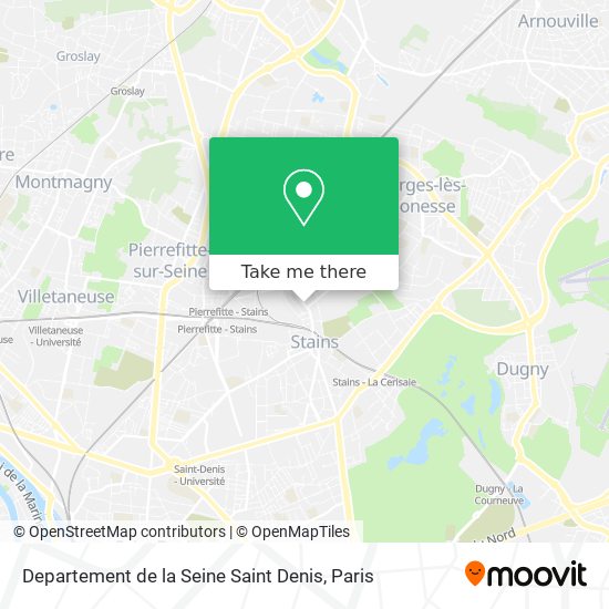Departement de la Seine Saint Denis map