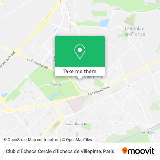 Club d'Échecs Cercle d'Echecs de Villepinte map