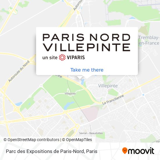 Parc des Expositions de Paris-Nord map