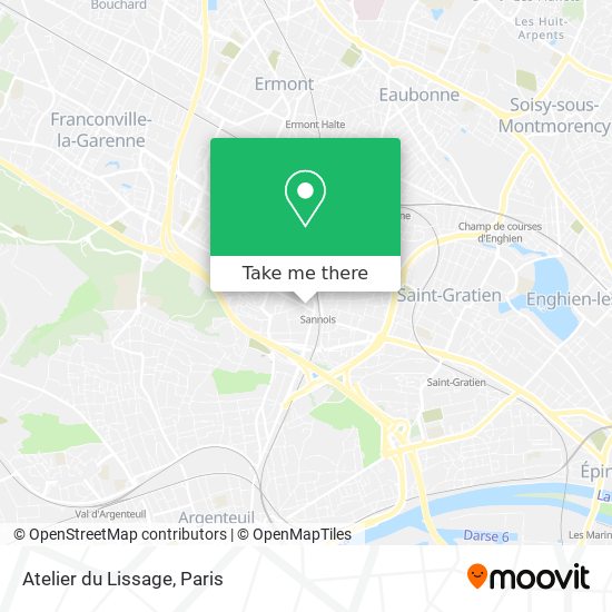 Atelier du Lissage map