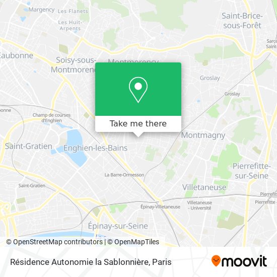 Résidence Autonomie la Sablonnière map