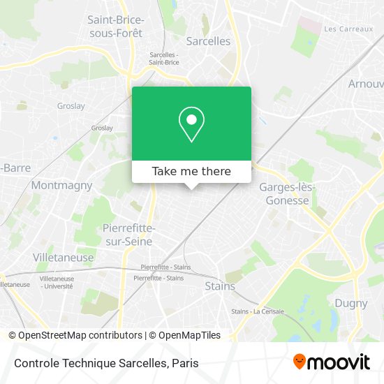 Mapa Controle Technique Sarcelles