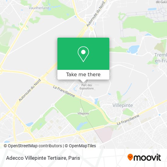 Adecco Villepinte Tertiaire map