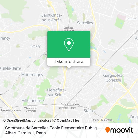 Commune de Sarcelles Ecole Elementaire Publiq. Albert Camus 1 map