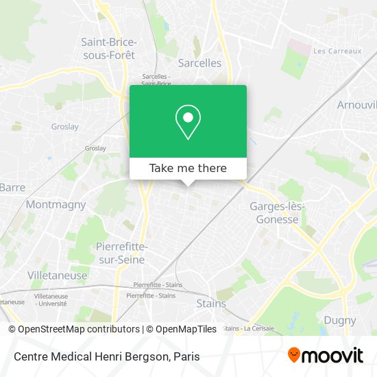 Mapa Centre Medical Henri Bergson