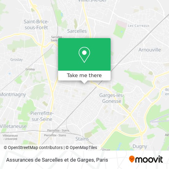 Assurances de Sarcelles et de Garges map