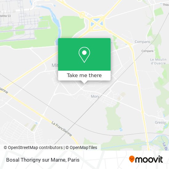 Bosal Thorigny sur Marne map