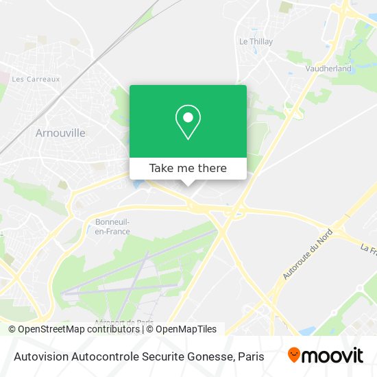 Autovision Autocontrole Securite Gonesse map