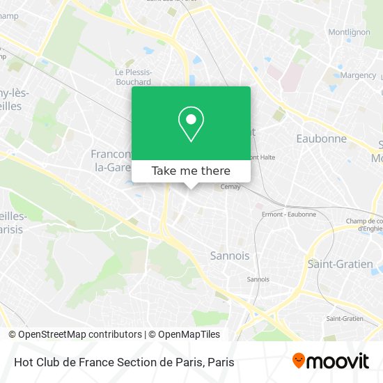 Mapa Hot Club de France Section de Paris