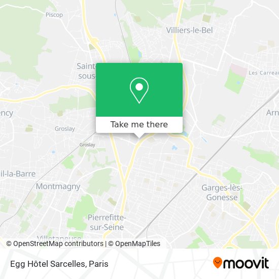 Egg Hôtel Sarcelles map