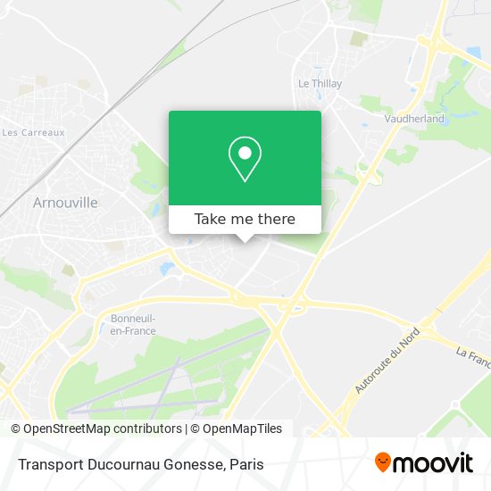 Transport Ducournau Gonesse map