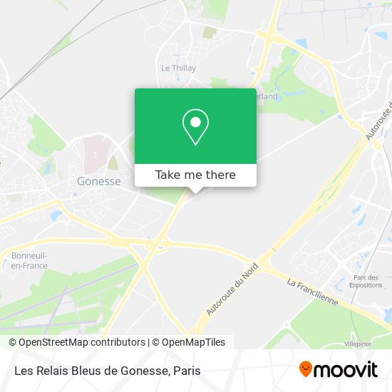 Mapa Les Relais Bleus de Gonesse