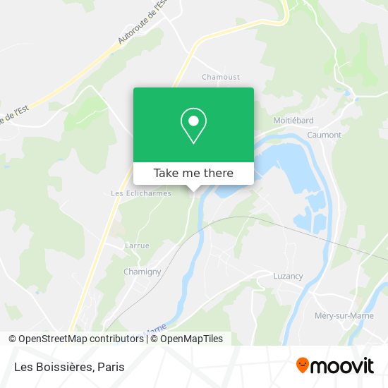 Mapa Les Boissières