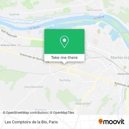 Les Comptoirs de la Bio map