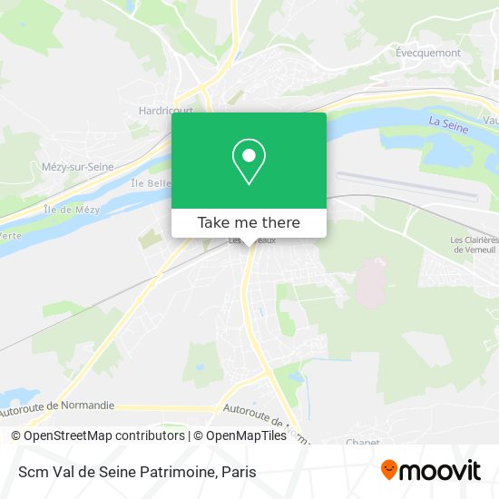 Scm Val de Seine Patrimoine map