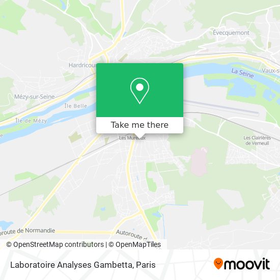 Laboratoire Analyses Gambetta map