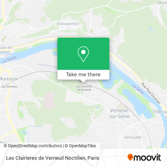 Les Clairieres de Verneuil Noctilien map