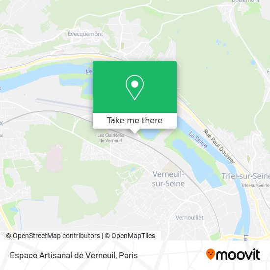 Mapa Espace Artisanal de Verneuil