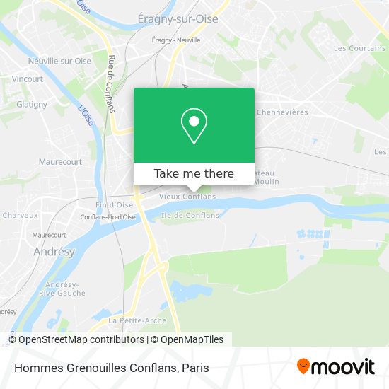 Mapa Hommes Grenouilles Conflans