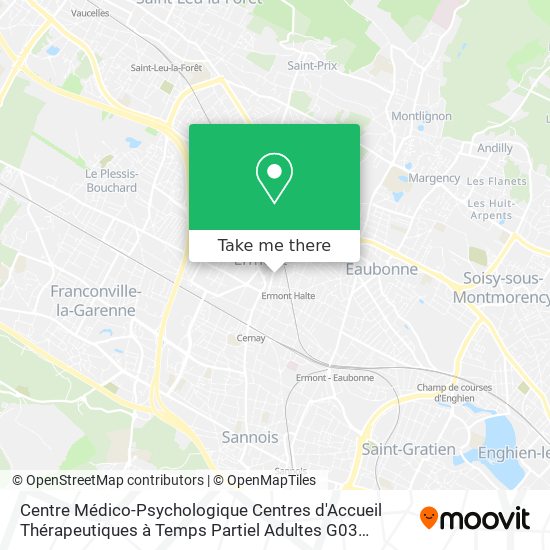 Mapa Centre Médico-Psychologique Centres d'Accueil Thérapeutiques à Temps Partiel Adultes G03 Ermont