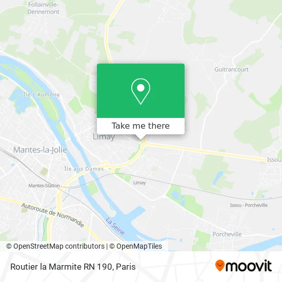 Routier la Marmite RN 190 map