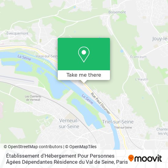 Établissement d'Hébergement Pour Personnes Âgées Dépendantes Résidence du Val de Seine map